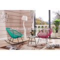 Outdoor colorful round rattan rocking egg shaped chair baby rocking chair